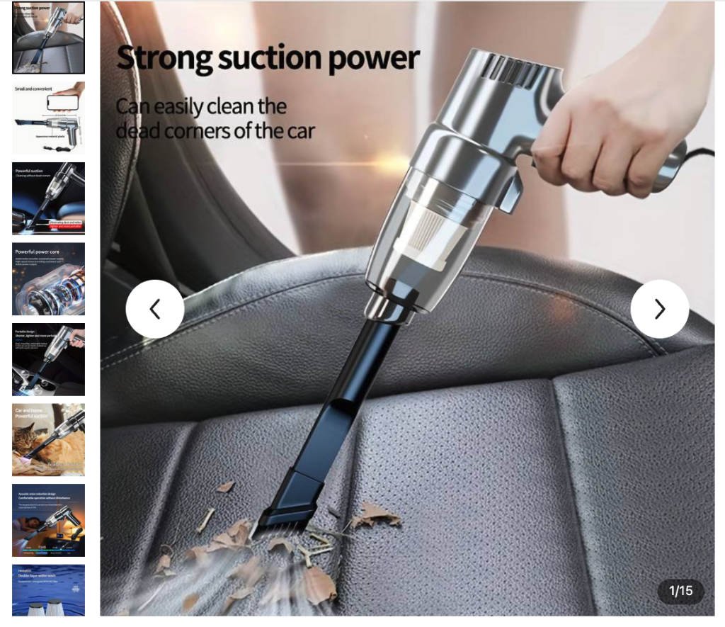 Car mounted vacuum cleaner, super strong, high-power, high suction, dry and wet